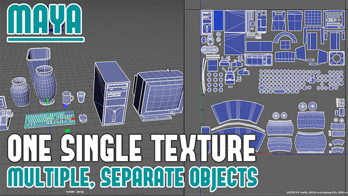 Maya: How to Share One Single Texture Across Multiple, Separate Objects