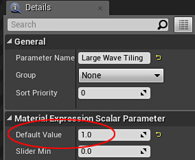 Large Wave Tiling Parameter default value 1