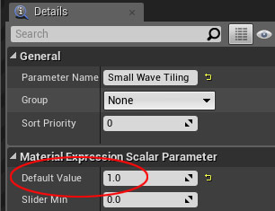 Small Wave Tiling Parameter default value 1