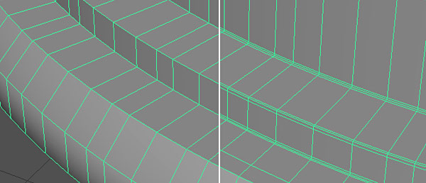 Inserting support edge loops