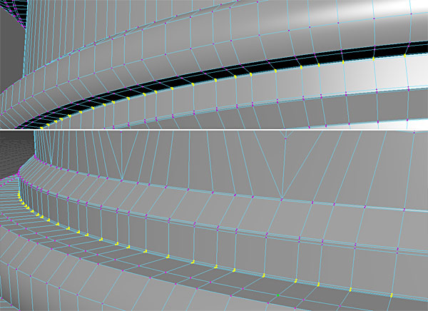 Selecting overlapping vertices