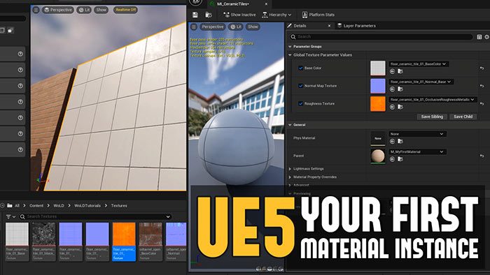 UE5: Creating Your First Material Instance and Changing Texture with It (Step-by-Step Guide)