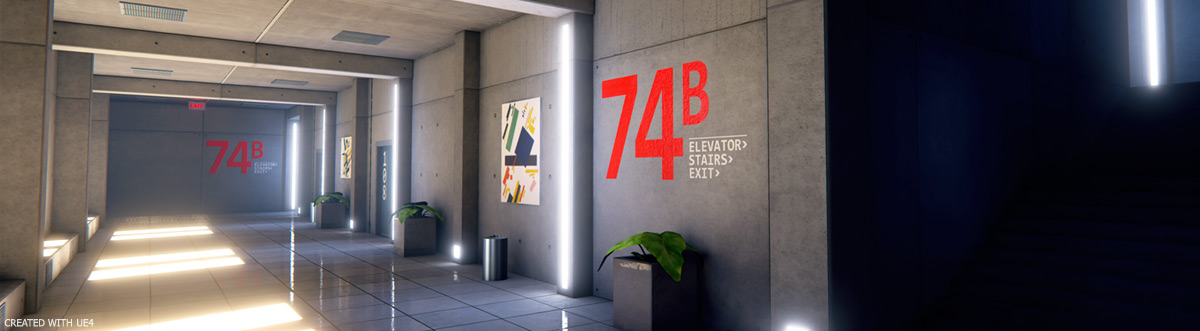 Corridor Project created with UE4